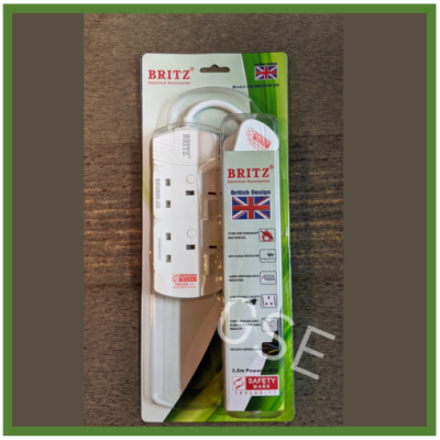 带浪涌保护器的2路3米多电源延长插座插头2路3米Britz GSE